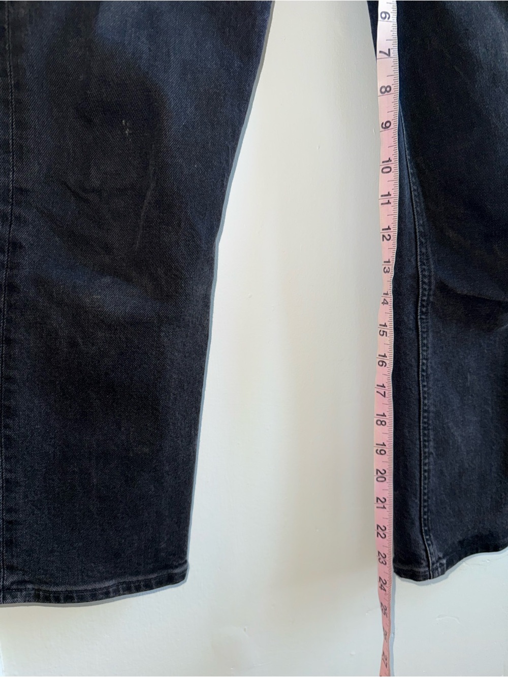 AGOLDE Riley High Rise Straight Jeans 28 Faded Black Grey - Picture 9 of 11